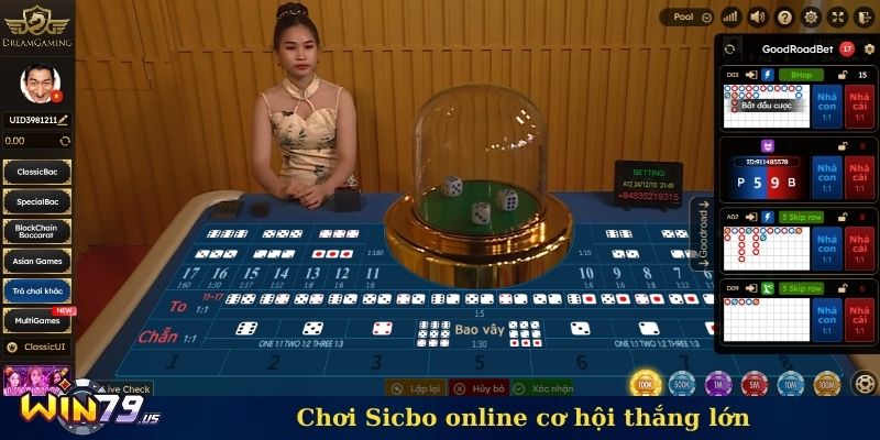 Chơi Sicbo online cơ hội thắng lớn