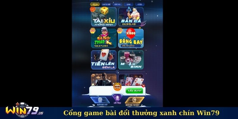 Cổng game bài đổi thưởng xanh chín Win79