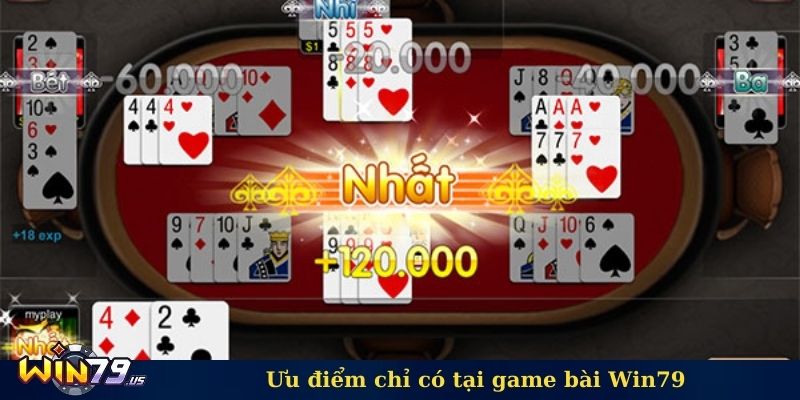 Ưu điểm chỉ có tại game bài Win79