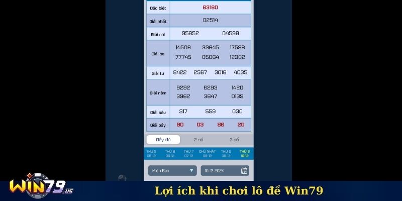 Lợi ích khi chơi lô đề Win79